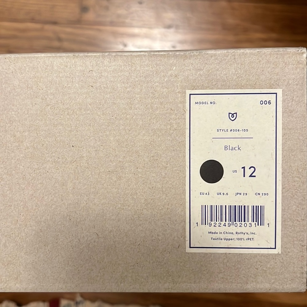 Rothy’s Black Slip On in Brand New Condition